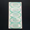 Adesivos transparentes autoadesivos personalizados, etiquetas de lacre para fábricas de vestuário, base de papel branco autoadesivo de PVC laminado