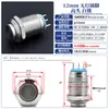 Interruptor de Botón Metálico con Agujero de 8-25mm, Botón Circular Mini de Cabeza Redonda, Electrónico, con Restablecimiento de Auto-Bloqueo
