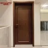 Puerta Maciza de Madera Personalizada para Comercio Exterior, Puerta de Dormitorio Lacada, Puerta Sencilla, Nogal Negro Grueso de Moda, Puerta de Habitación de Roble Rojo Estilo Mid-Century
