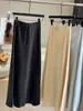 Falda Larga de Satén de Acetato de Cintura Alta para Mujeres Altas, Nuevo Estilo de Primavera, Elegante y Adelgazante, Falda Larga Bodycon