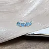 Anillo de Mariposa Líquido Frío con Degradado Azul Glaciar Guofeng para Mujer, Lujo Ligero, Estilo Frío, Dulce, Fresco, Moda, Anillo para Dedo
