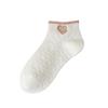 Serie Bordada de Dibujos Animados de Oso Calcetines Cortos Blancos Embosados Tridimensionales Estudiante Dulce Primavera y Verano Nuevos Calcetines Cortos de Mujer