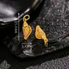 Plata de Ley S925 Chapada en Oro Antiguo, Accesorio Colgante de Caracola Hueca, Accesorio Versátil Original de Moda Estilo Chino de Plata Pura para DIY