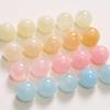 15 mm, Corea del Sur, semitransparente, color gelatina mareada, redonda, media píldora de resina, accesorios para bricolaje, carcasa de teléfono móvil, pendientes, accesorios para el cabello, material