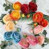 Venta Directa de Fábrica de 3 Cabezas de Flor Artificial Loto de Nieve de Tianshan, Adornos Florales para el Hogar, Decoración para Hotel B&B, Ramos de Boda