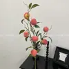 Ramas de Melocotón Artificiales, Flores Falsas, Decoración para Sala de Estar, Artículos de Decoración para el Hogar, Accesorios para Montaje de Escenas, Ramas Frutales, Venta al por Mayor desde Fabricante