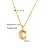 Venta Caliente Transfronteriza Europea y Americana Acero Inoxidable 26 Colgante de Collar de Letra Cadena de Clavícula Cadena de Acero de Titanio Fabricante de Collares Venta al por Mayor 18K