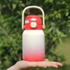 Nova Caneca Térmica de Desenho Animado de Alto Valor Aço Inoxidável 304 Portátil Parede Dupla Copo de Estudante Garrafa de Água Fofa Pop-Up