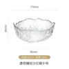 Tazón de ensalada de vidrio con borde dorado patrón martillado engrosado grande pintura dorada Tazón ins simple transparente para sopa de uso doméstico frutero