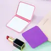 Espejo de Maquillaje Portátil, Espejo de Tocador, Espejo Cuadrado Pequeño Doble Cara Minimalista de Moda para Mujer, Espejo de Belleza de Bolsillo