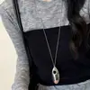 Colar Pingente Minimalista Gota d'Água para Mulheres, Corrente Longa para Suéter Outono e Inverno, Acessório Versátil Casual de Luxo Leve