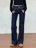Jeans de pierna recta holgados de tiro bajo adelgazantes estilo retro americano para mujer, nuevos pantalones casuales versátiles de pierna ancha de nicho para otoño e invierno