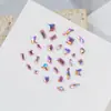Acessórios para unha conhaque rosa mini formato especial diamante plano tamanho pequeno borboleta gota d'água olho de cavalo pilha de diamante acessórios para unha atacado