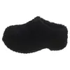 Chinelos de pelúcia quentes com sola grossa de lã de cordeiro para mulheres, chinelos fáceis de calçar para pessoas preguiçosas, sapatos de algodão estilo nova garota da floresta, sapatos de entrada profunda