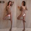 Sexy Sexy Traje de Malla Medias Abierto Transparente Hueco Uniforme Mono Traje de Alta Elasticidad Set Talla Grande