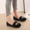 T29 Huidong Yixinda 2025 Otoño/Invierno Zapatos de Felpa con Piel de Conejo, Puntera Redonda y Suela Gruesa Mocasines Zapatos Cálidos de Suela Gruesa para Mujer