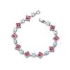 Pulsera Cubo de Azúcar Retro de Lujo Ligero para Mujer, Pulsera Geométrica de Zirconia para Viajero, Moderna y Exquisita, Exclusiva de Comercio Exterior Transfronterizo