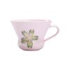 Taza de café de cerámica con color bajo vidriado flor de cerezo rosa pura pintada a mano por dama taza para té de la tarde taza para latte taza exquisita para beber personal