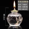 Lâmpada de manteiga de cristal 24 horas de lâmpada de óleo de Buda sem fumaça isolada Lotus shell vela de manteiga líquida lâmpada de vela de fábrica