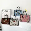 Bolsa de Tote de Lona de Gran Capacidad con Estampado de Pintura al Óleo Retro, Bolso de Mano para Mamá de Commuter Moderno y Sencillo, Bolso de Mano para el Trabajo, Bolso de Hombro