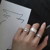 Anillo de plata de ley 925 con diseño de lámina de estaño de moda europea y americana, minimalista, simple, ensanchamiento y fino, junta de anillo