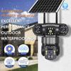 QL19 Câmera de Monitoramento Solar Wi-Fi/4G Sem Fio Panorâmica 360 Graus Bola de Vigilância com Três Imagens