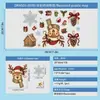 2027 Santa Claus Vacaciones Verde Regalo Luz Bola Copo de Nieve Tren Calcetines Vidrio Estático Gabinete Ventana Pegatina Arte