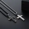 Producto de comercio electrónico transfronterizo: Colgante de cruz, elegante y sencillo colgante de acero inoxidable estilo inglés, collar de acero inoxidable para hombre