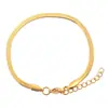 Pulseira de Corrente com Lâmina Gravada em Aço Titânio para Meninas, Modelo de Casal de Alta Qualidade, Mais Vendido, Simples, Luxo Acessível, Corrente Rígida de Cobra Plana Venda por Atacado