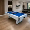 Mesas de billar estilo americano de stock de fábrica para uso doméstico, mesas de billar interiores de 233,1 cm para uso doméstico de 266,4 cm para uso comercial, mesas de competición de 299,7 cm al por mayor