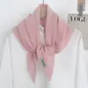 Cachecol Triangular 100% Lã Pura para Mulheres no Outono e Inverno, Cachecol de Tricô Versátil de Cor Pura Quente, Xale, Cachecol de Alta Qualidade