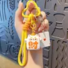 Llavero original de resina de mahjong con mascota linda para mujer, accesorio para teléfono y bolso, adorable llavero de mahjong de dibujos animados para llaves de coche
