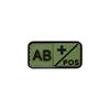 Parche de Goma con Insignia de Tipo de Sangre 3D de PVC A B O AB POS Pegatina de Moral Insignia con Gancho de Velcro en stock