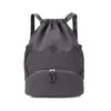 Mochila deportiva de doble hombro de nailon para exteriores, bolsa resistente al desgaste para entrenamiento de natación, separación de seco y húmedo, bolsa de cordón para distancias cortas, separación de seco y húmedo