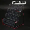 Portatarjetas Caja de Almacenamiento de Escritorio Soporte de Exhibición Transparente Acrílico Transparente Multicapa Nezha Pequeño Tesoro Mary Portatarjetas de Juego de Cartas