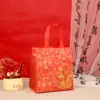 Bolsas Tote de TNT com Tema de Fortuna para Presentes de Ano Novo, Sacolas de Presente Espessadas para Tabaco e Álcool, Sacolas de Presente de Ano Novo em Estoque Pronto para Venda por Atacado