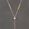 Colar com pingente banhado a ouro feito à mão com fio fino para mulheres, adequado para pingentes de jade ou Buda