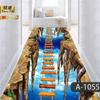 Tapete simples cortável para porta de entrada, corredor, corredor, escadas, carpete longo 3D para casa e hotel