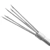 Arpón pequeño de trompeta de pesca asiento de aluminio horquilla de cinco puntas caña de arpón horquilla redonda pequeña aparejo de pesca cabeza de arpón de acero inoxidable tenedor de langosta