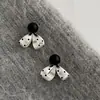 Pendientes de plata de ley S925 estilo coreano de lunares con lazo 2026 nuevos de moda populares versátiles de alta gama hermosos pendientes para mujer