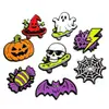 Broche esmaltado de Halloween personalizado cartoon fantasma caveira abóbora broche de metal acessórios de feriado pingente de bolsa