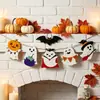 Placa Decorativa de Halloween Fofa e Peculiar de Fantasma Branco com Corda para Pendurar, Perfeita como Presente Decorativo