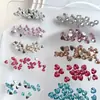 Acessórios Brilhantes de Zircônia 5A em Formato de Coração para Nail Art, Decorações de Unha de Alta Qualidade com Borda Chanfrada e Banhadas, Strass para Unhas, Diamantes em Formato de Coração