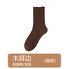 Meias femininas para primavera, verão e outono, meias pós-parto, meias de cano médio, anti-pilling, meias de algodão antibacterianas, fábrica de origem da indústria de meias de Zhuji