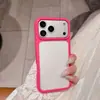 Painel traseiro transparente rosa claro, simples e limpo, adequado para capa de celular de cor sólida Apple 17Pro, capa protetora para iPhone 18/15