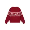 Suéter de Punto Fair Isle Trenzado con Bloques de Color de Manga Larga para Mujer y Hombre, Jersey Holgado para Otoño e Invierno