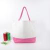 Bolsa Grande de Lona com Logo Personalizado, Bolsa de Compras Colorida Patchwork, Bolsa Tote de Lona, Personalização de Bolsa Tote Ecológica Transfronteiriça