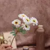 Pintura a Óleo de Flor Artificial Crisântemo Cauda de Fênix Margarida Flor de Seda Simples Fresca Decoração de Mesa de Jantar Arte Floral Flor de Crisântemo Sol Artefato Flor de Crisântemo Sol Vestido Macio