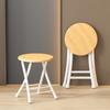 Silla Plegable Taburete Silla Doméstica Taburete para Mesa de Comedor Taburete Alto Taburete Redondo Pequeño Mazer con Respaldo Banco Sencillo y Simple Portátil