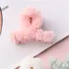 Outono e inverno pelúcia médio agarrando clipe ar-textura cabelo agarrando maillard volta cabeça bobina cabelo tubarão clipe